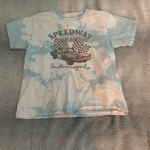 short/cropped-ish graphic tee